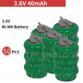 50 бр./лот Оригинален Нов KX 3,6 40 mah Ni-MH Акумулаторна Батерия С Кнопочным елемент Ni-MH акумулаторни Батерии С Контакти Безплатна Доставка