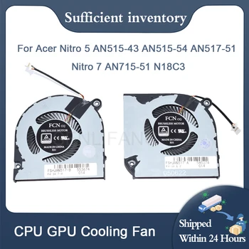 Лаптоп PC Фенове на Радиатора на Охладителя GPU Процесор Вентилатор За Охлаждане Acer Nitro 5 AN515-43 AN515-54 AN517-51 Nitro7 AN715-51 N18C3 Нова