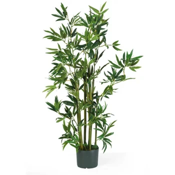 4 ' Изкуствено растение от бамбук и полиестер, зелено