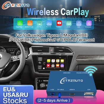 Безжична CarPlay Android авточасти за Volkswagen VW Polo Golf Touareg Tiguan Teramont Passat 2014-2019 Модулна Кутия Видеоинтерфейс