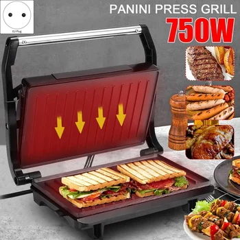 WA33 750 W, домакински мини машина за приготвяне на пържоли, пържени яйца за сандвичи, електрически бутербродница, тостер-грил с незалепващо повърхност, штепсельная вилица ЕС