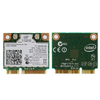 Двухдиапазонная Безжична мрежова карта ac 7260 7260HMW, 2,4 G/5G BT 4.0 и Mini PCI-e-LAN карта, поддръжка на 802.11 a/b/g/n 876 Mbit/с Директен доставка