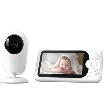 Следи бебето с диагонал от 4,3 инча, LCD дисплей, 2 начина аудио разговори, камера за нощно виждане, камера за сигурност, бавачка