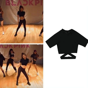kpop Корея знаменитост, същата тънка лятна градинска облекло в стил хип-хоп, секси тениска, дамски корея свободна ежедневни тениска, дамски блузи в стил Харадзюку