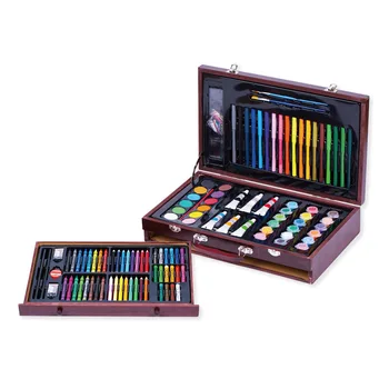 132 бр./компл. детска кутия за рисуване, художествени комплекти, маслени бои, молив, акварел дръжка.ЦВЕТНА дръжка