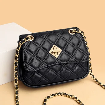 Луксозни марки дамски чанти през рамо, дизайнерска чанта за софтуера на веригата, 2023 замъка, женствена чанта от естествена кожа, проста женска чанта-тоут