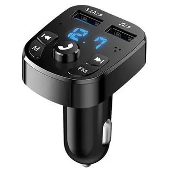 Бързо зарядно устройство плейър предавател автомобилен MP3 Двойно USB Bluetooth 5,0 приемник, FM комплект