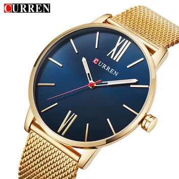 Мъжки часовници Най-добрата марка на Луксозни CURREN Модерен бизнес военните кварцов ръчен часовник Водоустойчив мъжки часовник Златен Relogio Masculino