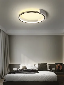 Led тавана лампа Модерна Проста спалня, кухня, трапезария, хол, кабинет, кръгло черно-бяло осветление за декорация на дома