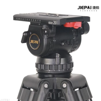 JIEPAI V20 PRO течна корона Тежкотоварни професионална видеокамера штативная корона 100 мм купата на 30 кг с тава за филм от ИНЖ.