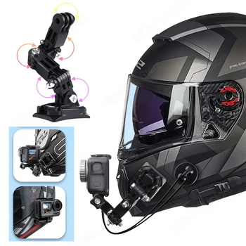 Закрепване на каишка шлем за Gopro Hero 10 9 8 7 6 5 4 3 Мотоциклетът помещение Yi osmo Action Sports с монтиране на цялото лице, аксесоари