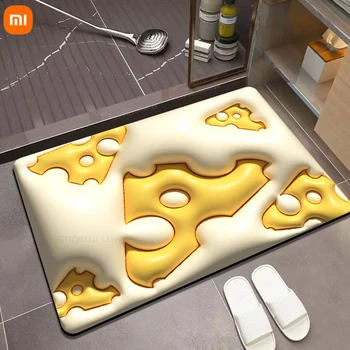 Xiaomi 3D мини постелки за баня, поглъщащ бързо съхнещи подложки за краката, мека подложка от диатомовой земя за домашна кухня