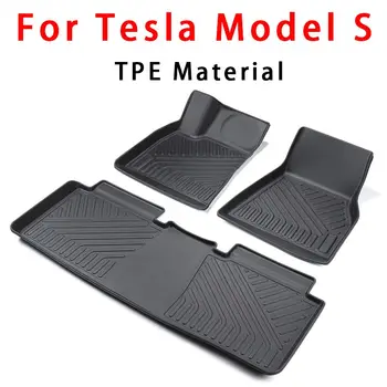 Напълно Заобиколен от Специална Подложка За Краката Tesla Model S X Водоустойчив Нескользящий Подложка За Багажника TPE Модифицирани Аксесоари 2016-2022