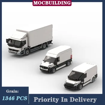 На градския товарен транспорт Модел камион Градивен елемент в събирането на MOC Бяла кола серия играчки от детска колекция Подаръци