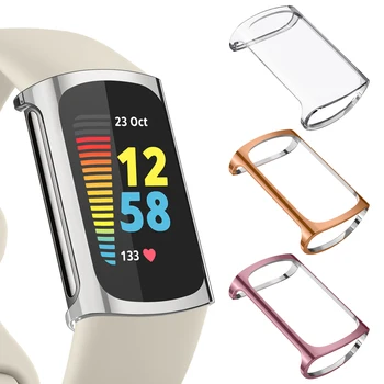 Защитен калъф за екрана за Fitbit Charge 3/Charge 5 Калъфче От Мека TPU За часа С Пълно Покритие, Защитна Броня За Fitbit Charge 5 3