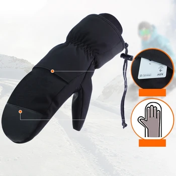 Зимни топли сензорни екрани, ръкавици за каране на сноуборд, дамски, мъжки зимни ръкавици за ски и сняг