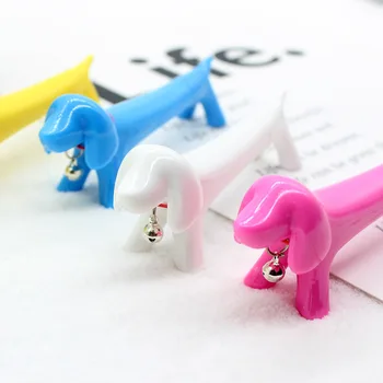 200шт Творчески канцеларски материали мультяшная химикалка дръжка във формата на куче с камбана животно химикалка писалка ученик награда играчка дръжка