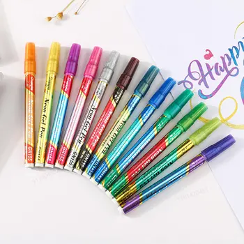 24 цвят, лъскава метална дръжка, маркери, детска писалка за рисуване, флуоресцентно писалка за рисуване, офис-канцеларски материали, ученически пособия