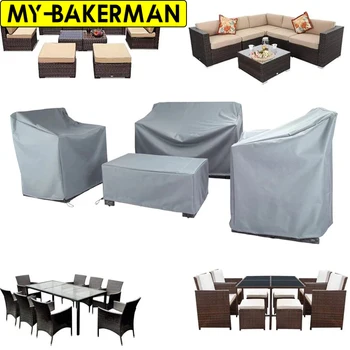2 Цвят-Водоустойчив калъф за двор, калъфи за градински мебели, седалките от дъжд и сняг, калъфи за мека мебел, маса, стол, прахоустойчив калъф