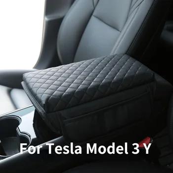 За Tesla Model 3 Y авто подлакътник Капак на кутията от пяна с памет ефект подлакътник панел Промяна на интериора, Аксесоари за украса на 2017-2021 нова
