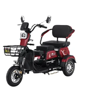 3-колесни електрически автомобил за възрастните хора, скутер, с устойчива конструкция, устойчива на плъзгане вътрешна кошница за съхранение с голям капацитет, издръжливост