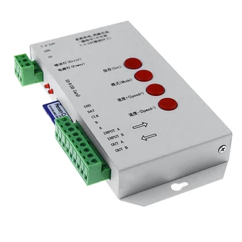 Горещ RGB led Контролер T1000S SD-карта 2048 Пиксела Контролер За WS2801 WS2811 WS2812B SK6812 LPD6803 DC5-24V