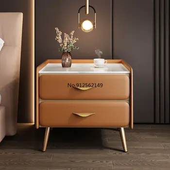 Нощно шкафче, скандинавски байковый лампа, луксозен мини-шкаф за съхранение, спалня, нощно шкафче, мебели за съхранение, кръгла маса