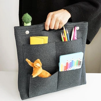 Фетровая чанта, подложка за една дамска чанта органайзер за грим, пътен вътрешен чантата си, преносими, козметични чанти, подходящи за различни чанти, имат чанта-тоут