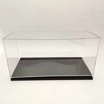 акрилен корпус 34 см, кутия за дисплея, прозрачен прахоустойчив с черна основа, модели на коли в мащаб 1/18, играчки, подаръци