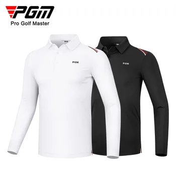 PGM Мъжка тениска за голф с дълги ръкави, зимна риза с къси ръкави, дрехи за голф, мъжки дрехи YF489
