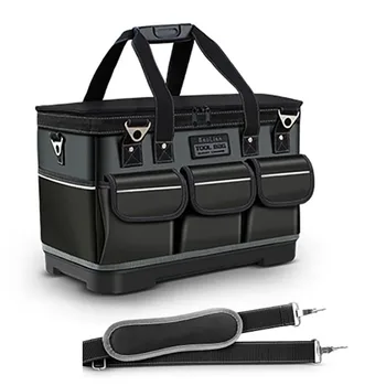 Многофункционална чанта за инструменти, чанти за електрозахранване от плат Оксфорд 1680D, водоустойчив и износостойкая работна чанта за съхранение