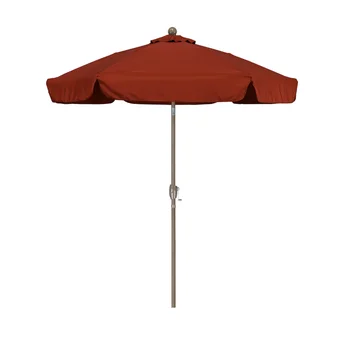 Чадър за двор от полиестер Astella 7,5 ' Market с кривошипным наклон, гама цветове