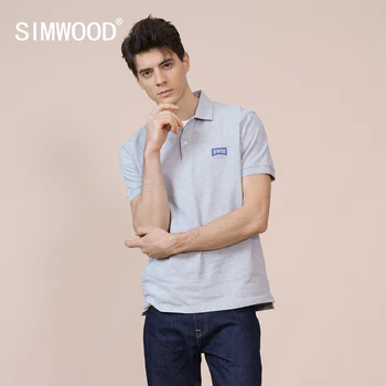 SIMWOOD 2022 Летни нови ризи поло редовен намаляване, мъжки блузи от 100% памук с логото, по-големи размери, дишаща качествена марка дрехи Polo