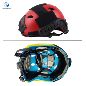Лека спасителна шлем на пожарникар вид, защитен тренировъчен шлем, авариен, бърз, тактически, твърда защита