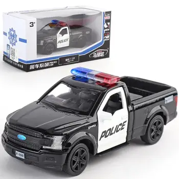Играчки за момчета 1:36, полицейска кола, имитация на 2-врата на панти модел автомобил, украса за детската колекция подаръци