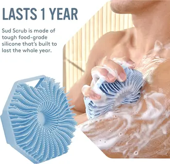 Мека силиконова четка за баня, почистване на детски душ, средство за премахване на кал, масажи, пилинг на гърба, пузырьковые нетоксични четки за душ с една кука