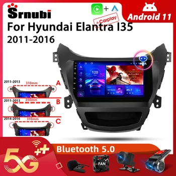 Srnubi Android 11,0 Автомобилен Радиоприемник За Hyundai Elantra 2011-2016 Мултимедиен Плейър 2Din 4G GPS Навигация Carplay DVD Главното устройство