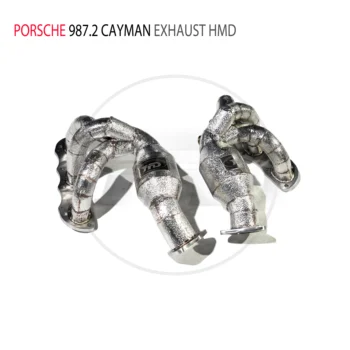 На изпускателния колектор HMD High Flow Downpipe за Porsche 987.2 Cayman Автомобилни аксесоари с колектор каталитичен конвертор, без да патрубка