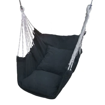 Окачен въженият хамак-люлка, дебели качествен висящ стол от памучна тъкан, за да се чувствате комфорт