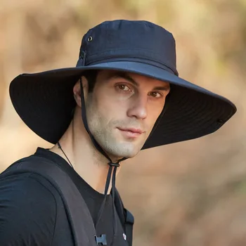 Градинска шапка, мъжка лятна солнцезащитная шапка с голяма периферия, дишаща солнцезащитная шапка, рибарска шапка, солнцезащитная шапка, мъжки солнцезащитная шапка за катерене