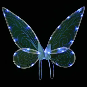 Светлия костюм за Хелоуин, светещи костюми пеперуди, наметало с крила на пеперуда за възрастни, cosplay, парти, ролеви игри, приказни пеперуди, дами