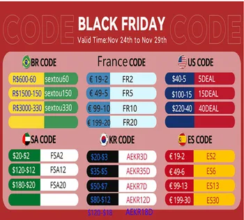 Промо код за продажбата на черна петък 2022 година! Правете покупки с промо код, за да се спестят пари, ограничено количество, по реда на опашката на живо