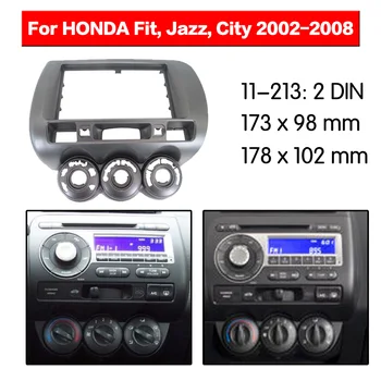 Автомобилна Магнитола рамка за Аудио Первази За HONDA Fit, Jazz, City 2002 + Автомобилна Стерео Радио Лента Монтажен Адаптер Рамка DVD-плейър