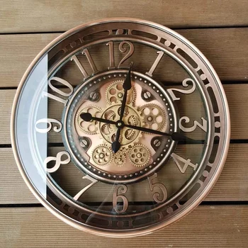 Извънгабаритни големи промишлени Таван на Метален стенен часовник с подвижен предаването за модерен декор за хола