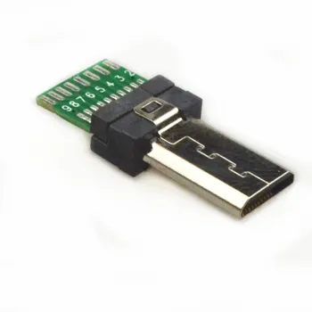10 бр Конектор Mini-USB за прехвърляне на данни фотоапарат Sony 15-пинов USB 15Pin ПХБ Плосък конектор Micro USB адаптер за свързване на MP3