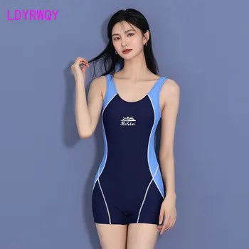 2022 нов бански костюм, жената, едно парче годишният бански с плосък ъгъл, затварящ корема, за да покаже тънък консервативен спортен бикини