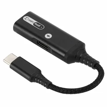Адаптер USB Type C за 3.5 мм слушалки и зарядно устройство, Сплитер конектор аудиоадаптера 2 в 1 USB C, за да Aux с бързо зареждане PD 60 W 