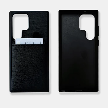 Черно Mb Кожена Бизнес чанта за телефон Samsung Galaxy S23Ultra Note20Ultra S22Plus S21 с Ултра Двоен слот за карти S 23 Plus