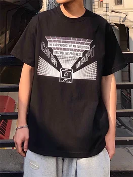 Класическа тениска с 3D принтом CAVEMPT C. E с кръгло деколте и къс ръкав за мъже и жени на японската модна марка