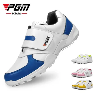 PGM, обувки за голф, за момичета и момчета, детска кожа ежедневни обувки, нескользящие кожени улични детски маратонки, спортни обувки XZ054
